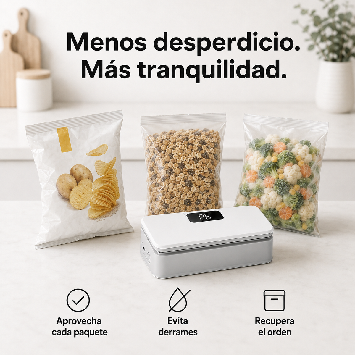Mini Selladora de Bolsas Recargable